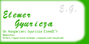 elemer gyuricza business card